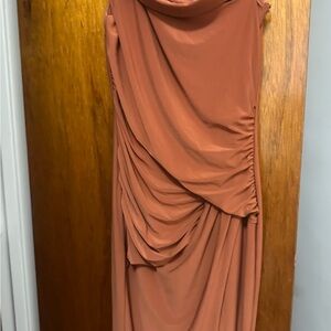 Windsor Terracotta Draped Dress